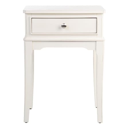 Safavieh Opal 1 Drawer Accent Table, Distressed White ACC5719A